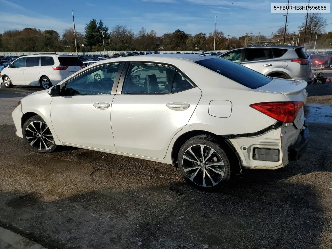 2017 Toyota Corolla L VIN: 5YFBURHE8HP596865 Lot: 80237734