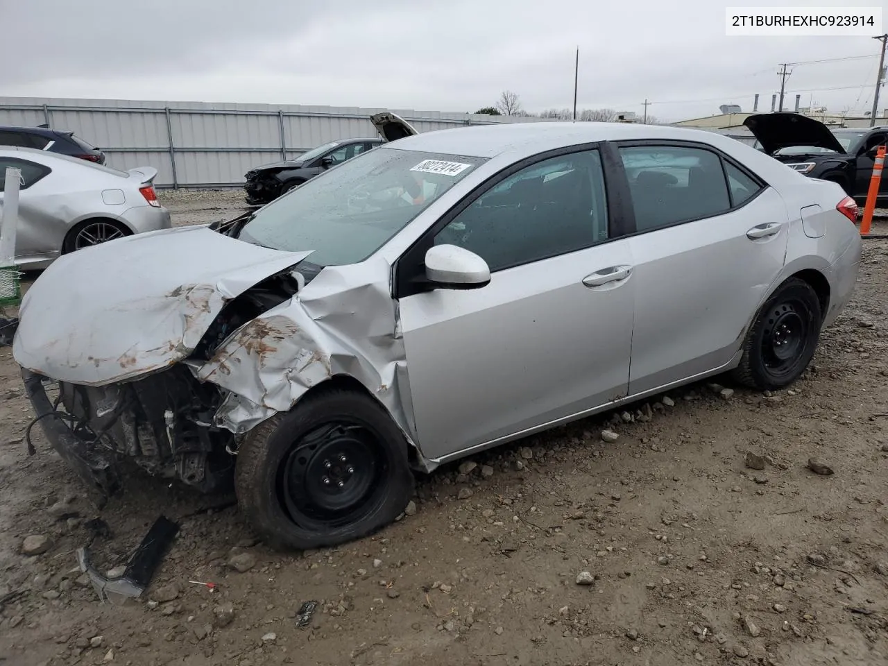 2017 Toyota Corolla L VIN: 2T1BURHEXHC923914 Lot: 80272414