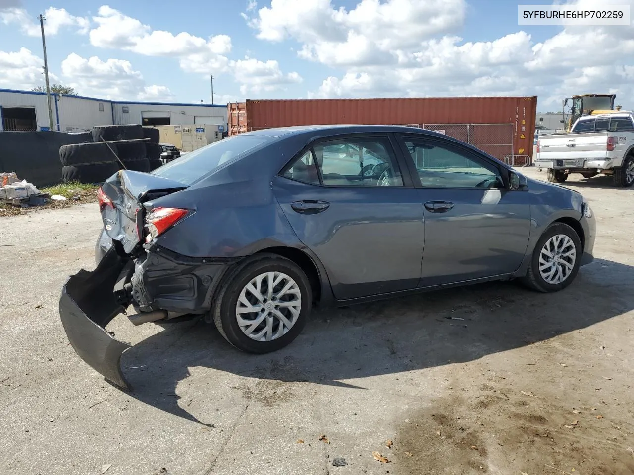 2017 Toyota Corolla L VIN: 5YFBURHE6HP702259 Lot: 80384704