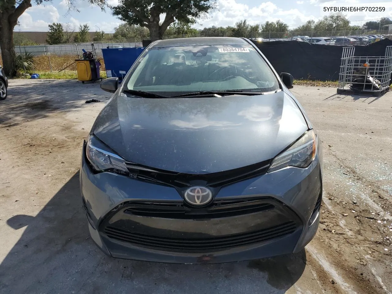 2017 Toyota Corolla L VIN: 5YFBURHE6HP702259 Lot: 80384704