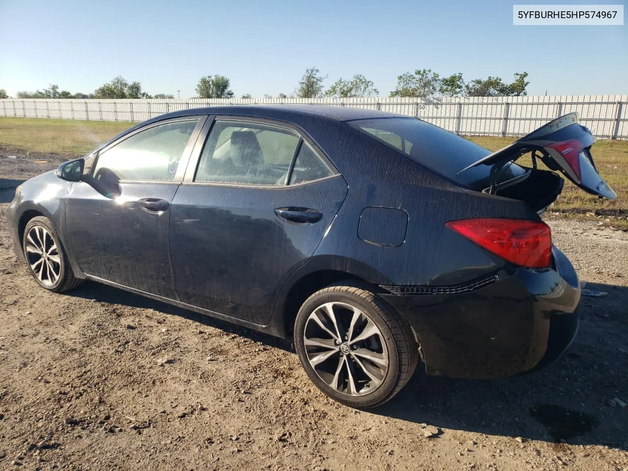 2017 Toyota Corolla L VIN: 5YFBURHE5HP574967 Lot: 80572724