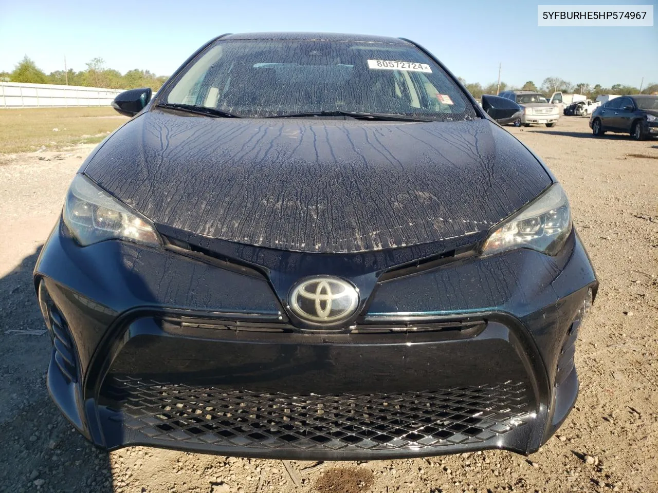 2017 Toyota Corolla L VIN: 5YFBURHE5HP574967 Lot: 80572724