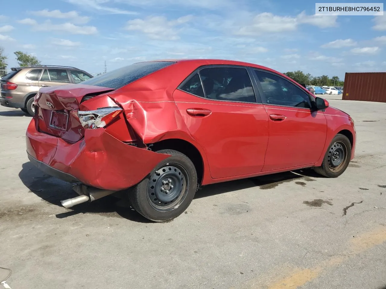 2017 Toyota Corolla L VIN: 2T1BURHE8HC796452 Lot: 80585544