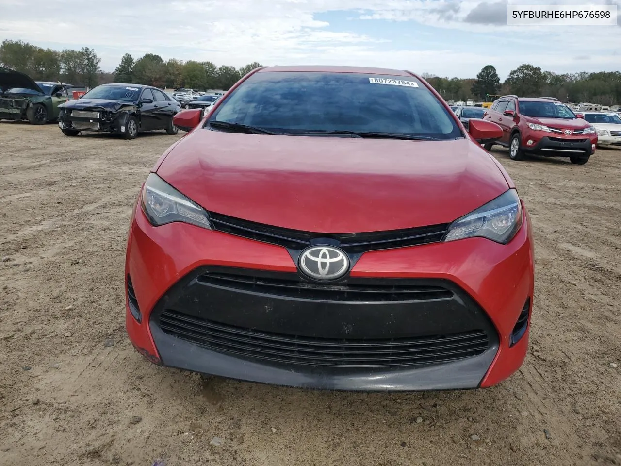 2017 Toyota Corolla L VIN: 5YFBURHE6HP676598 Lot: 80723784