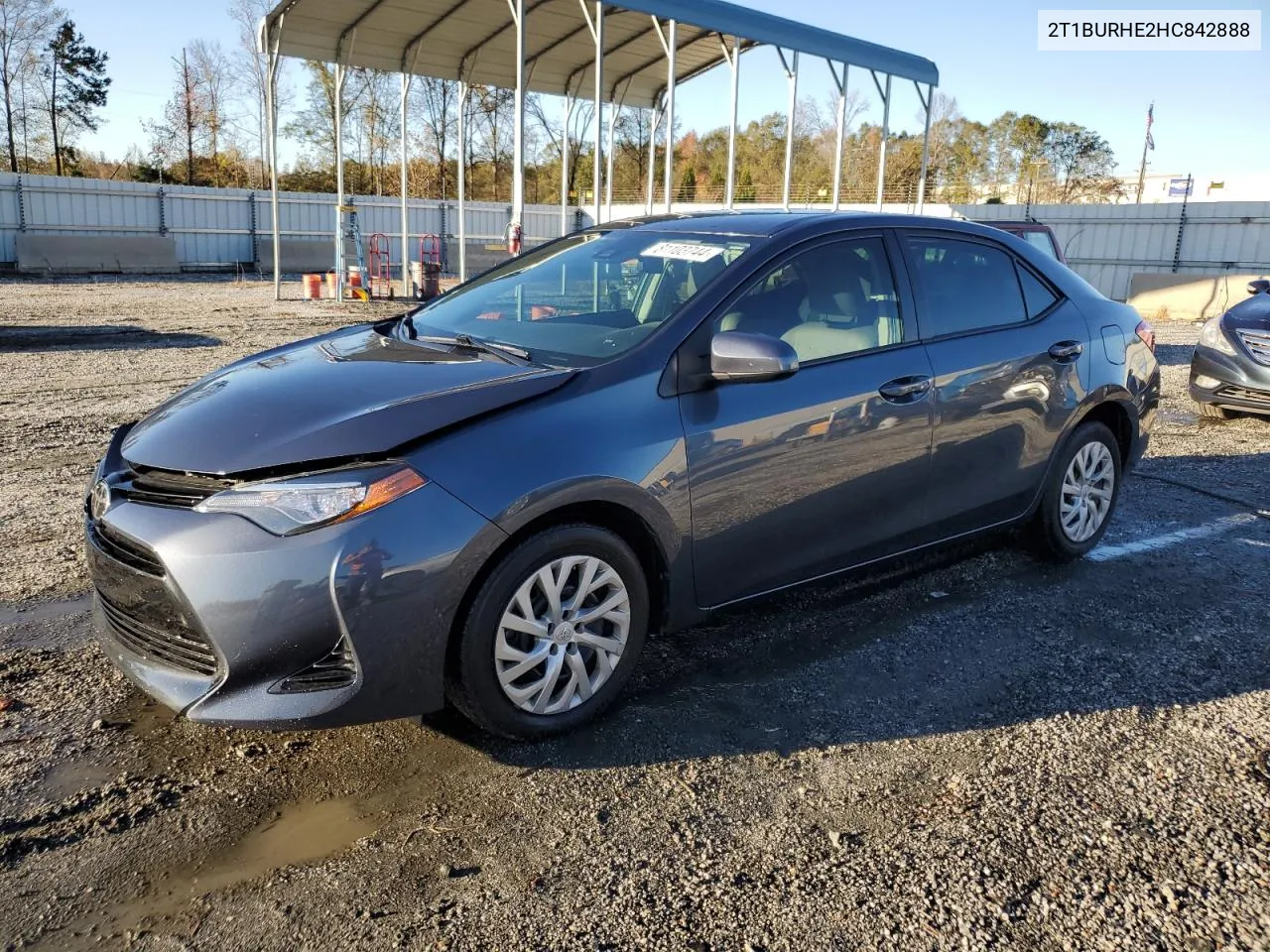 2017 Toyota Corolla L VIN: 2T1BURHE2HC842888 Lot: 81103744