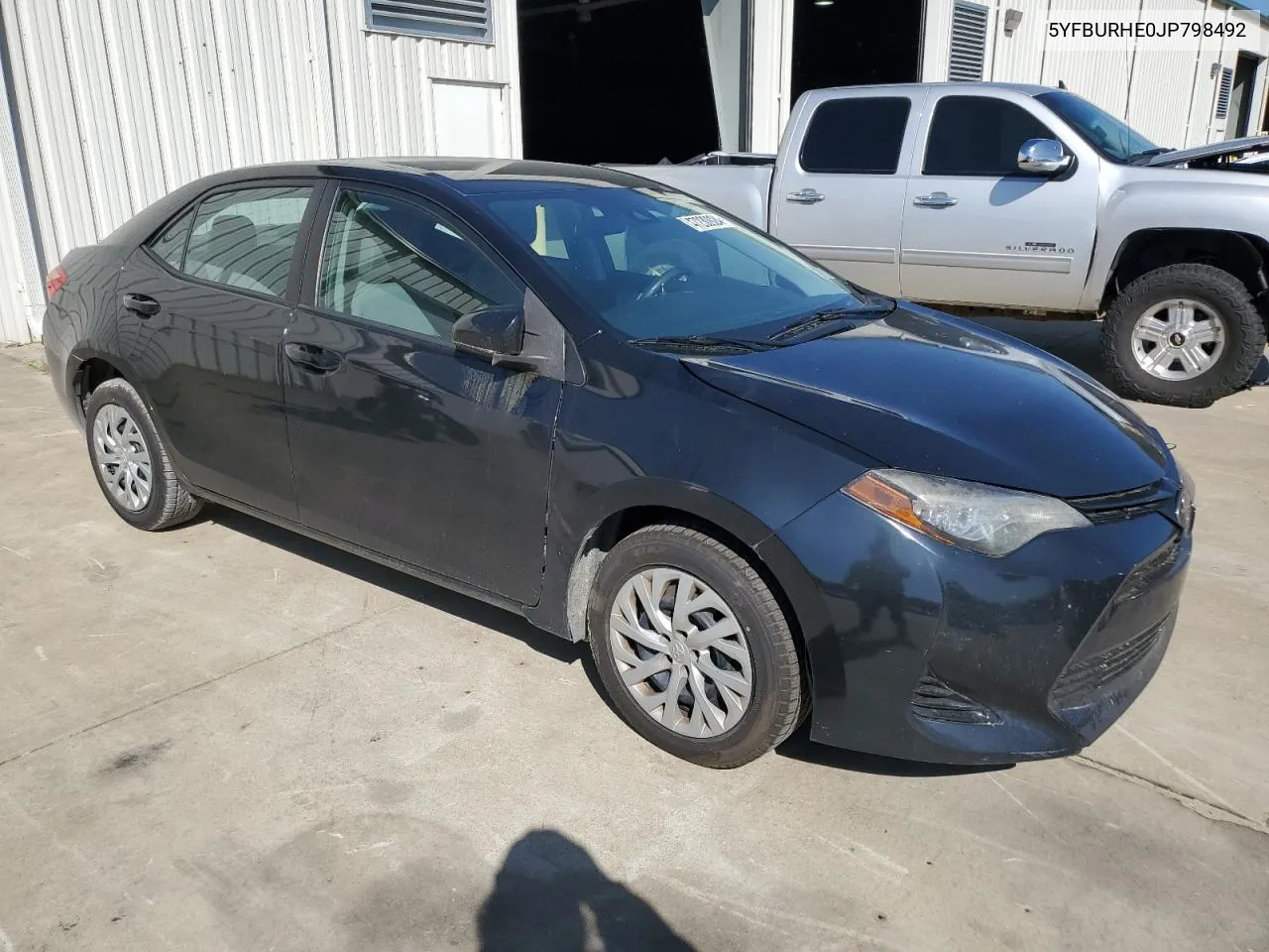 2018 Toyota Corolla L VIN: 5YFBURHE0JP798492 Lot: 47230924