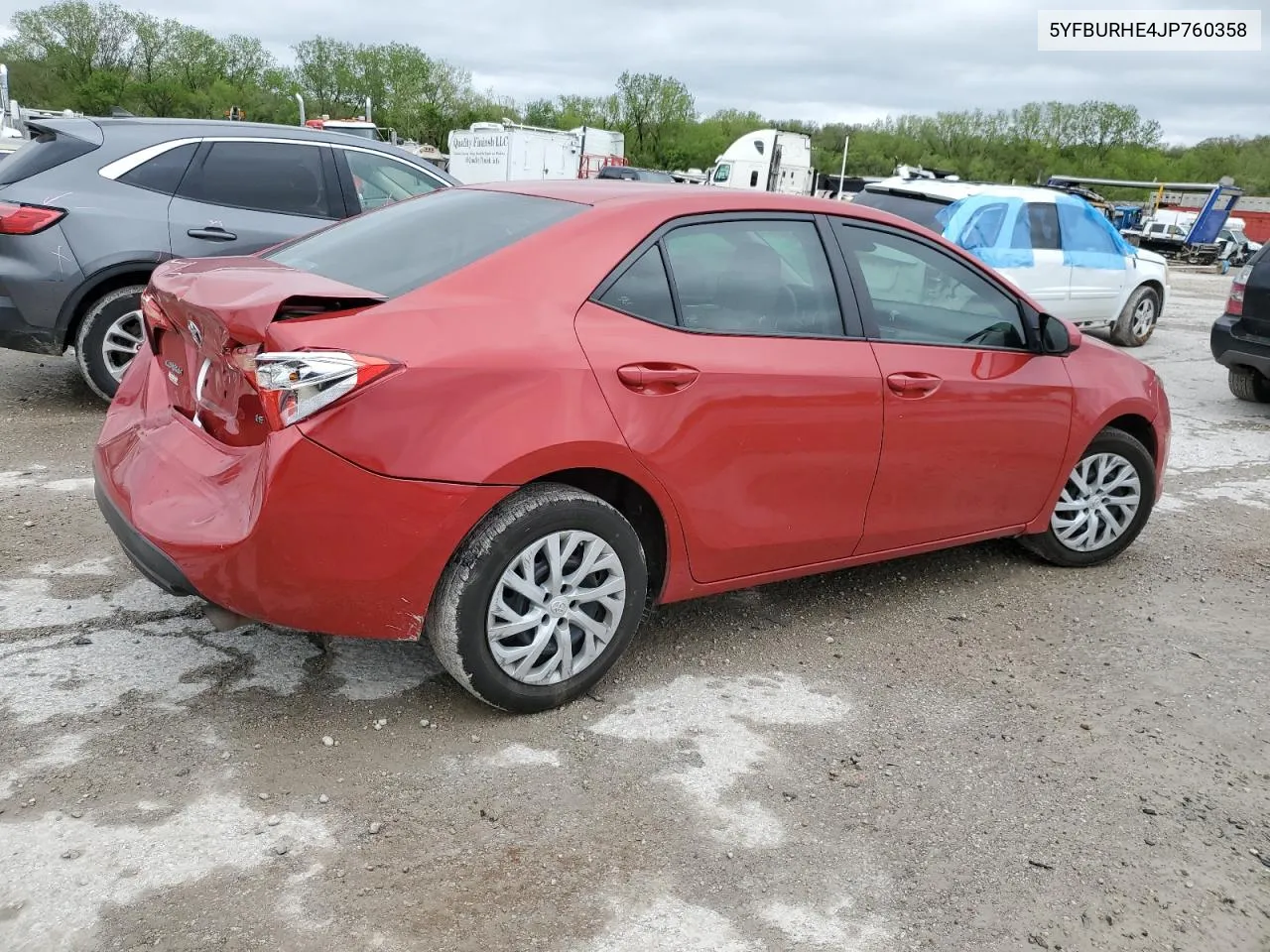 2018 Toyota Corolla L VIN: 5YFBURHE4JP760358 Lot: 51261664