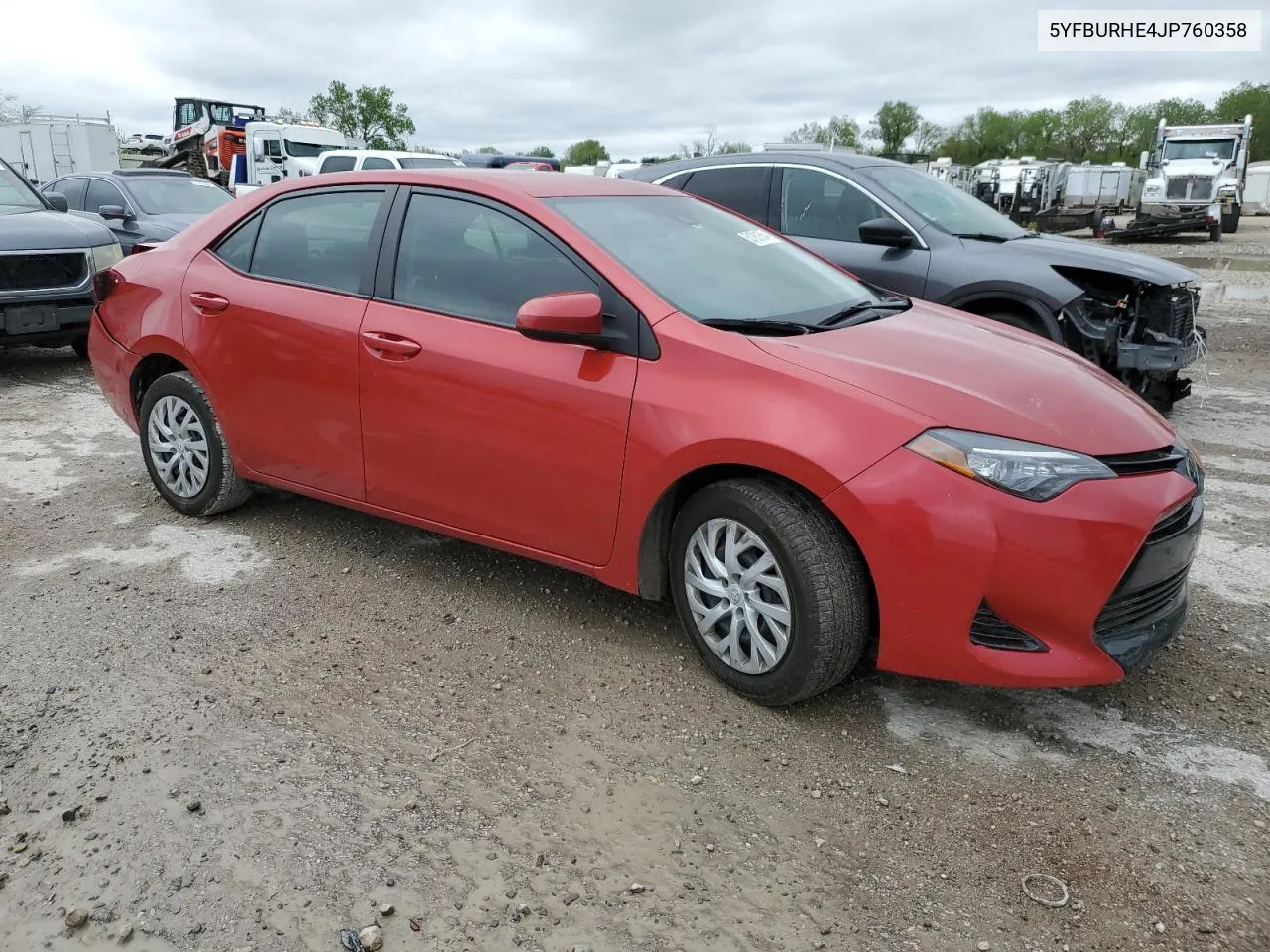 2018 Toyota Corolla L VIN: 5YFBURHE4JP760358 Lot: 51261664