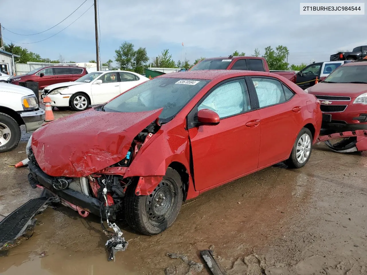 2018 Toyota Corolla L VIN: 2T1BURHE3JC984544 Lot: 53670594