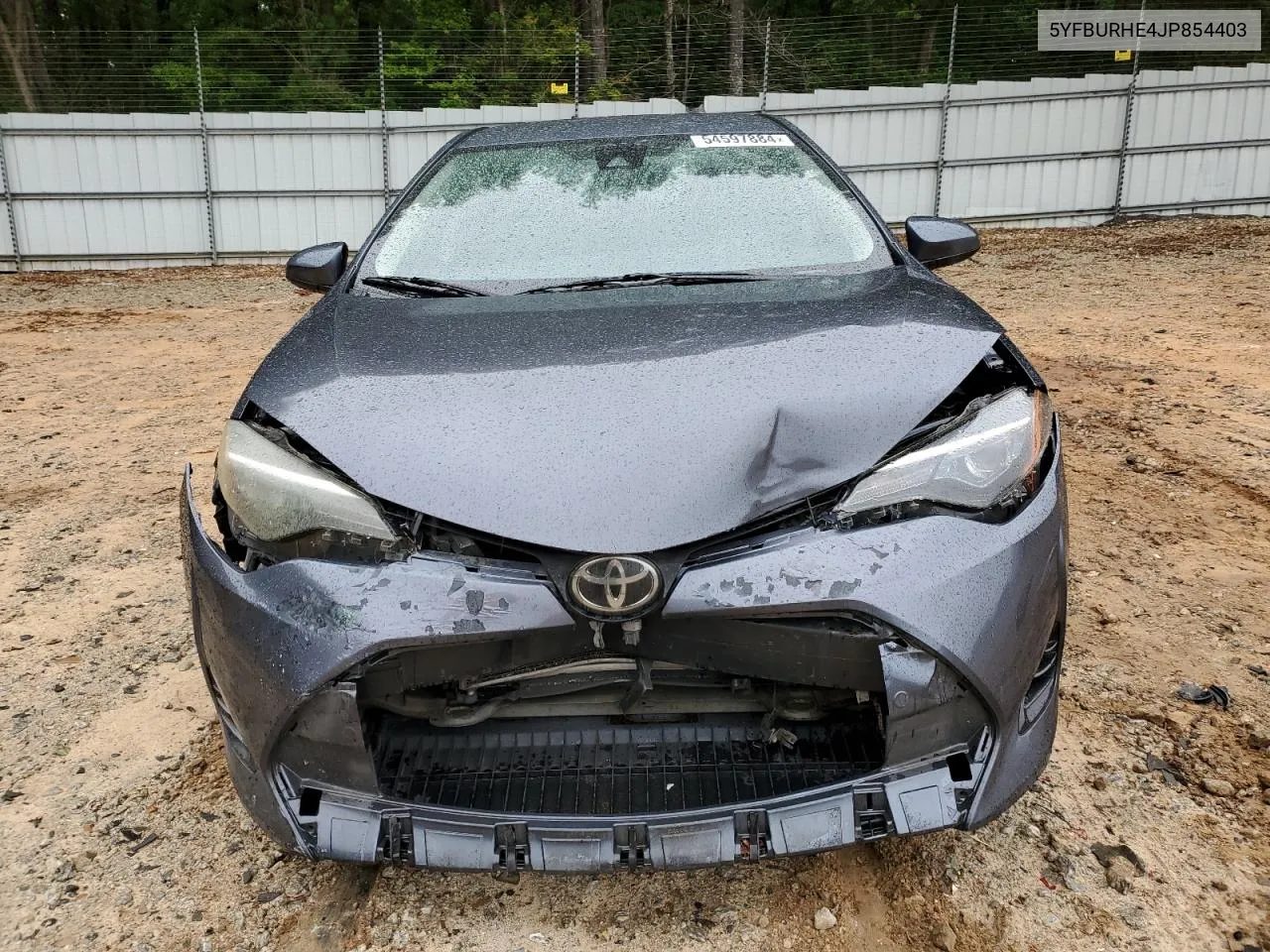 2018 Toyota Corolla L VIN: 5YFBURHE4JP854403 Lot: 54597884