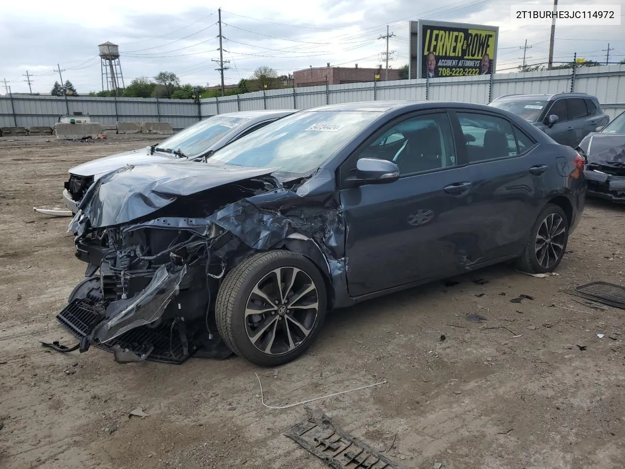 2018 Toyota Corolla L VIN: 2T1BURHE3JC114972 Lot: 54734424