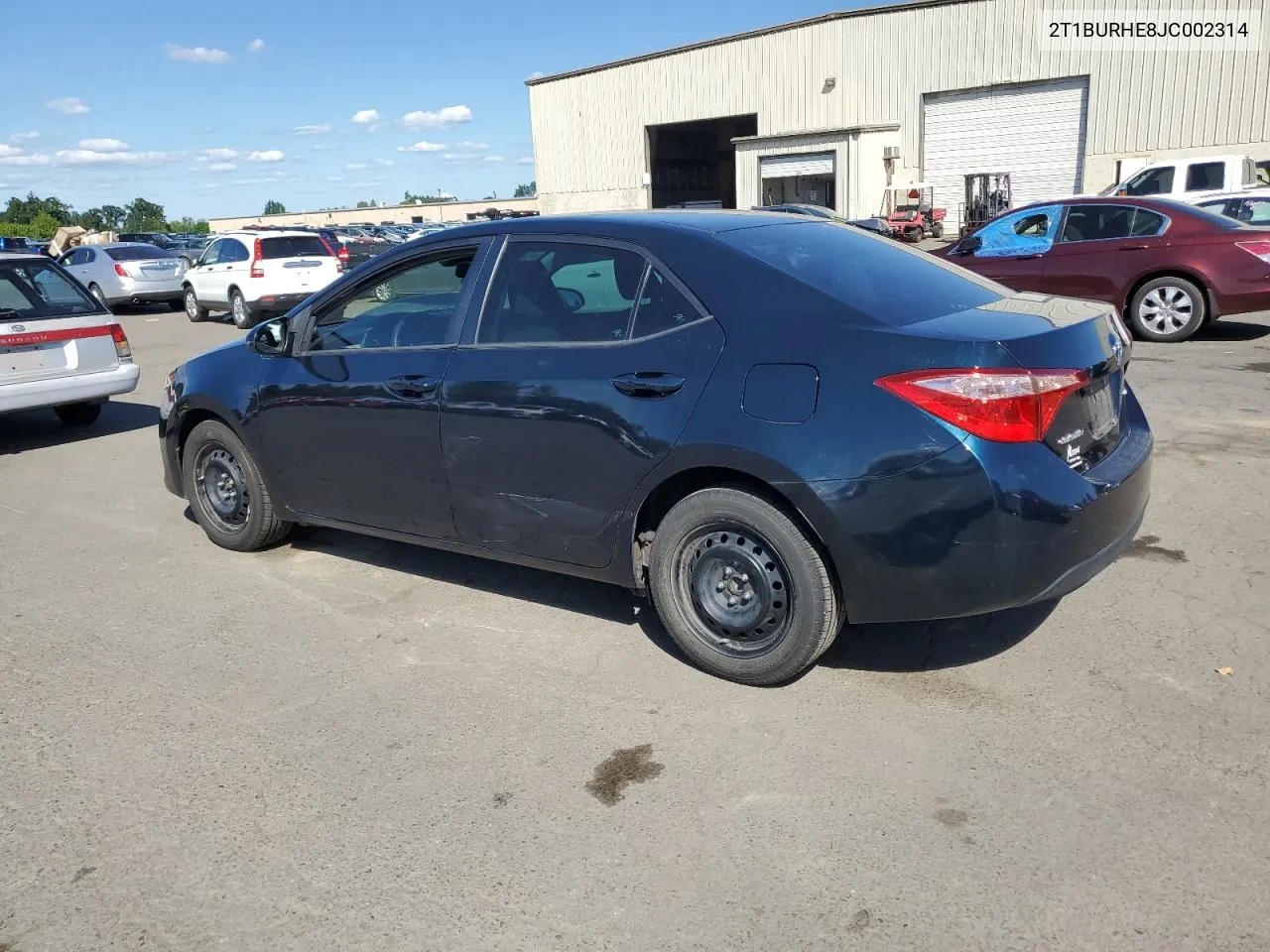 2018 Toyota Corolla L VIN: 2T1BURHE8JC002314 Lot: 56564544