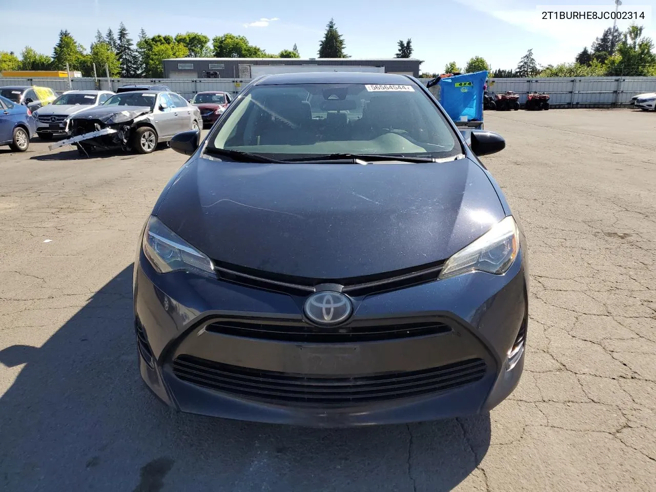 2018 Toyota Corolla L VIN: 2T1BURHE8JC002314 Lot: 56564544