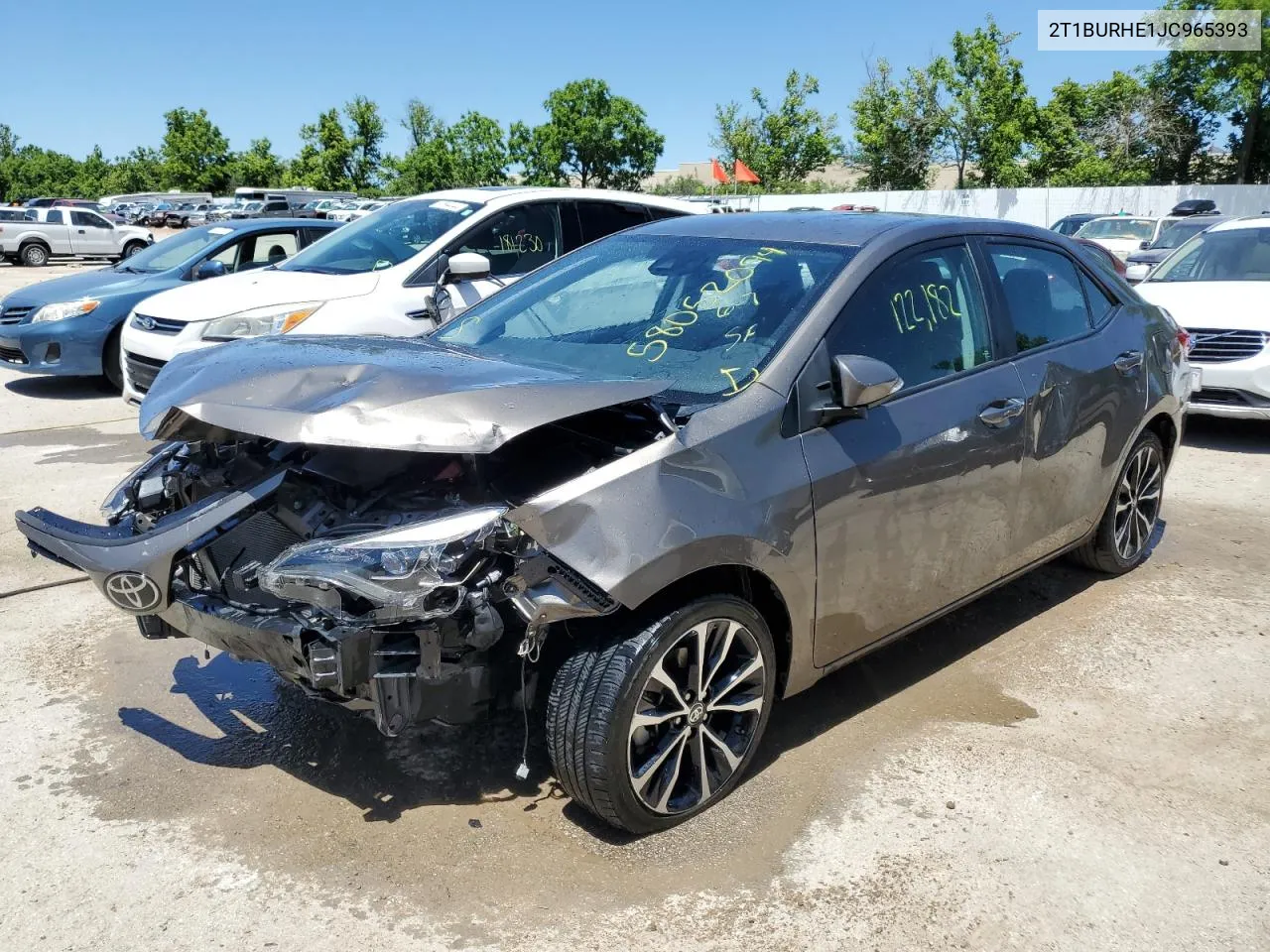 2018 Toyota Corolla L VIN: 2T1BURHE1JC965393 Lot: 58052094