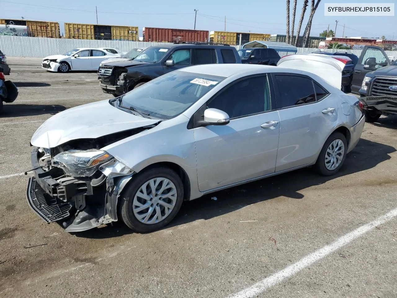 2018 Toyota Corolla L VIN: 5YFBURHEXJP815105 Lot: 58125984