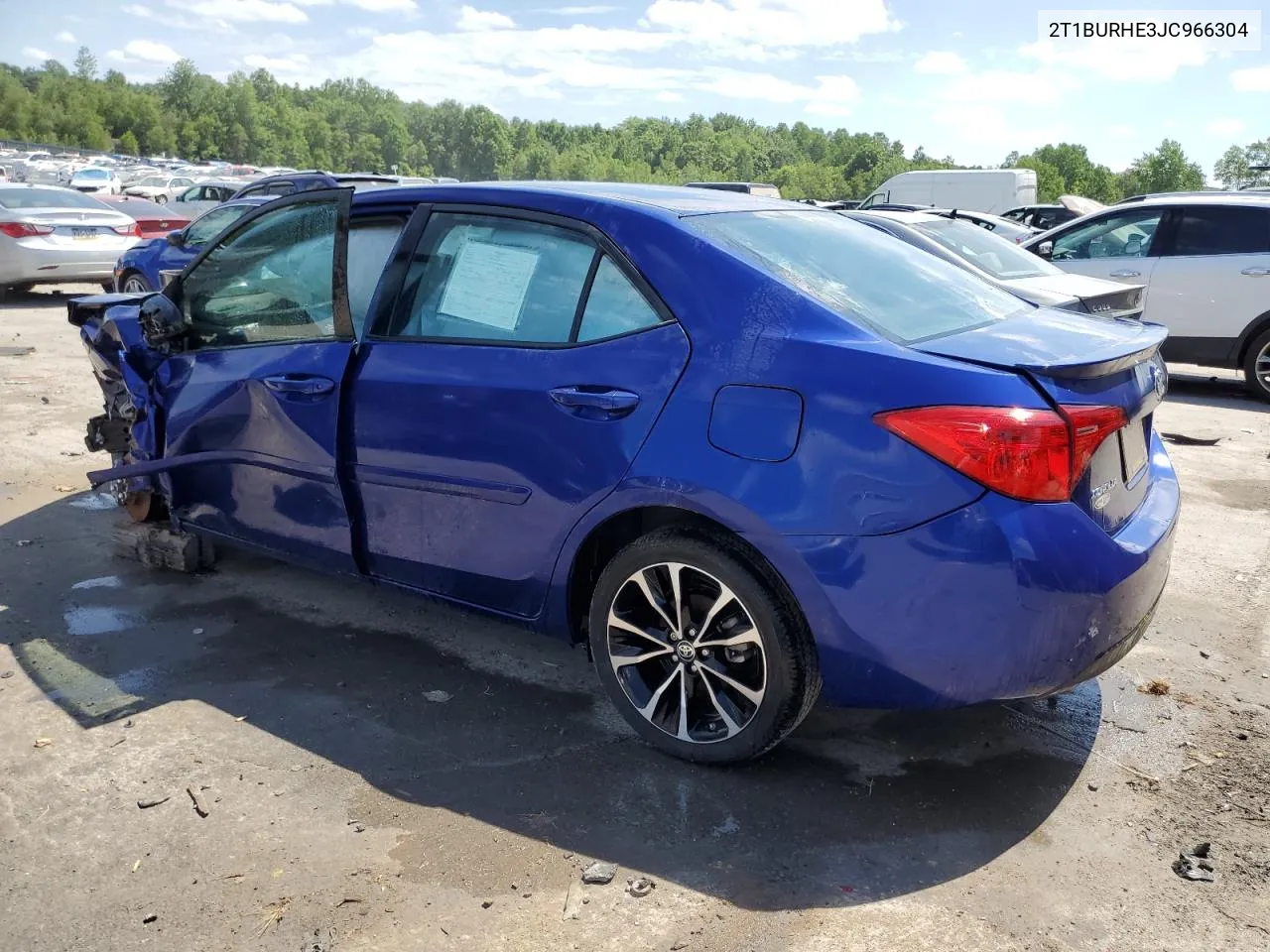 2018 Toyota Corolla L VIN: 2T1BURHE3JC966304 Lot: 58460514