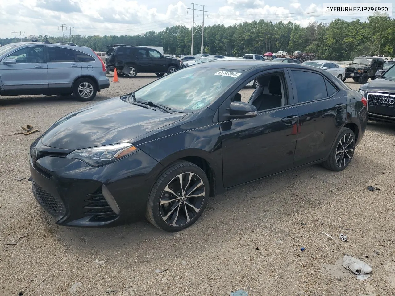 2018 Toyota Corolla L VIN: 5YFBURHE7JP796920 Lot: 61147564