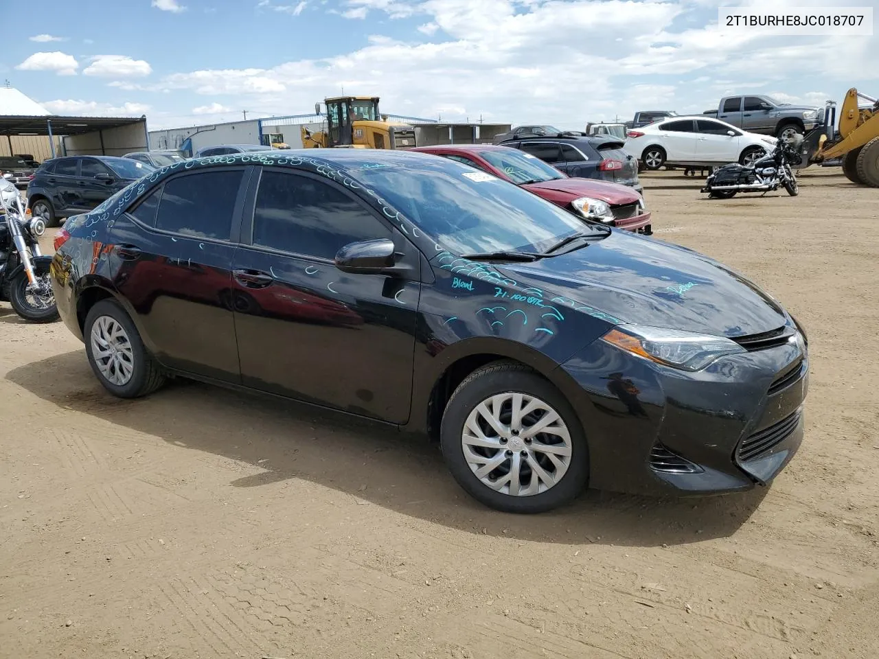 2018 Toyota Corolla L VIN: 2T1BURHE8JC018707 Lot: 61918404