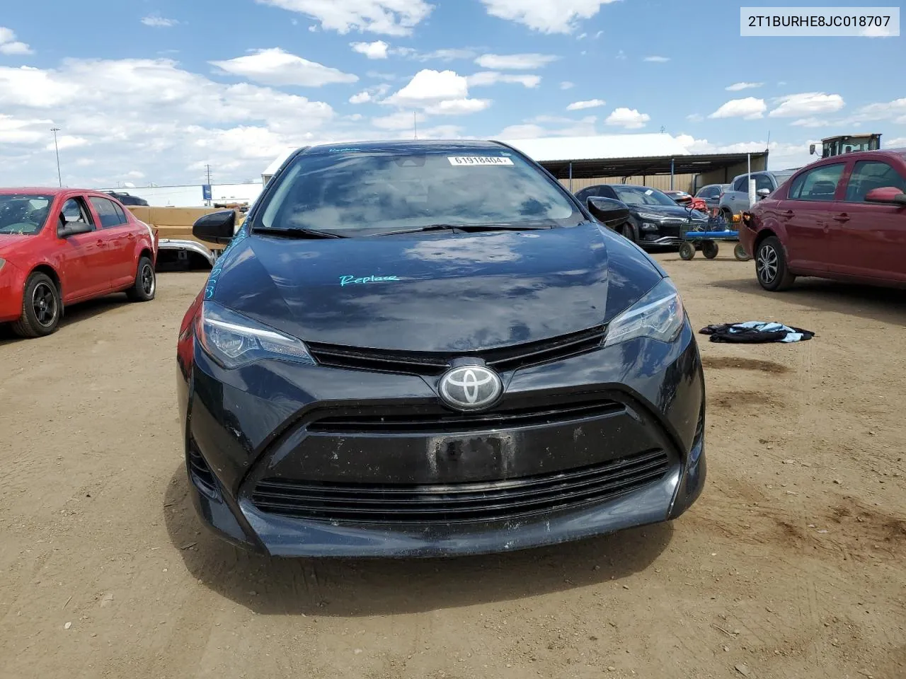 2018 Toyota Corolla L VIN: 2T1BURHE8JC018707 Lot: 61918404