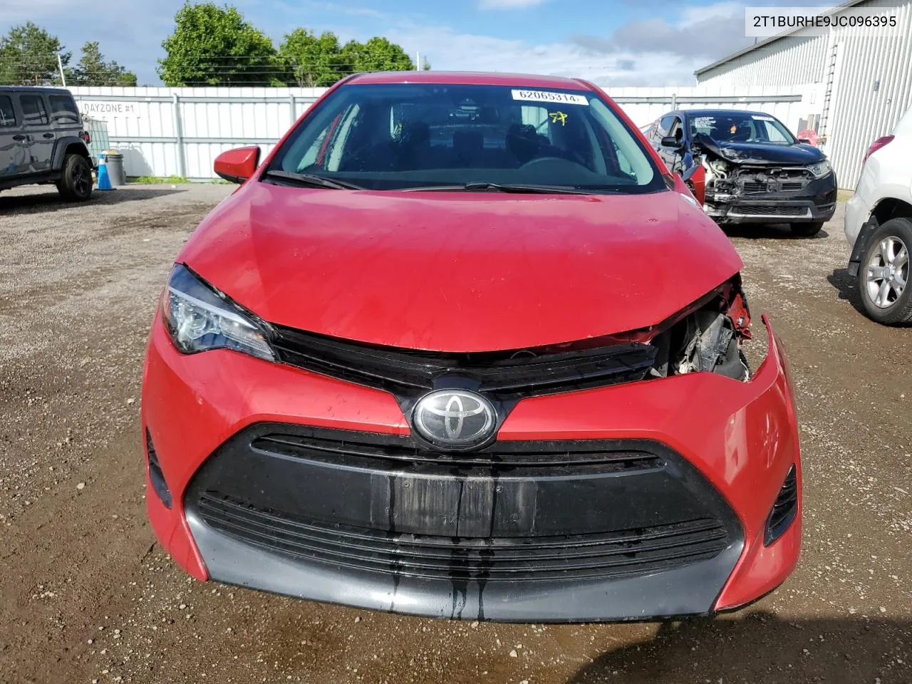 2018 Toyota Corolla L VIN: 2T1BURHE9JC096395 Lot: 62065314