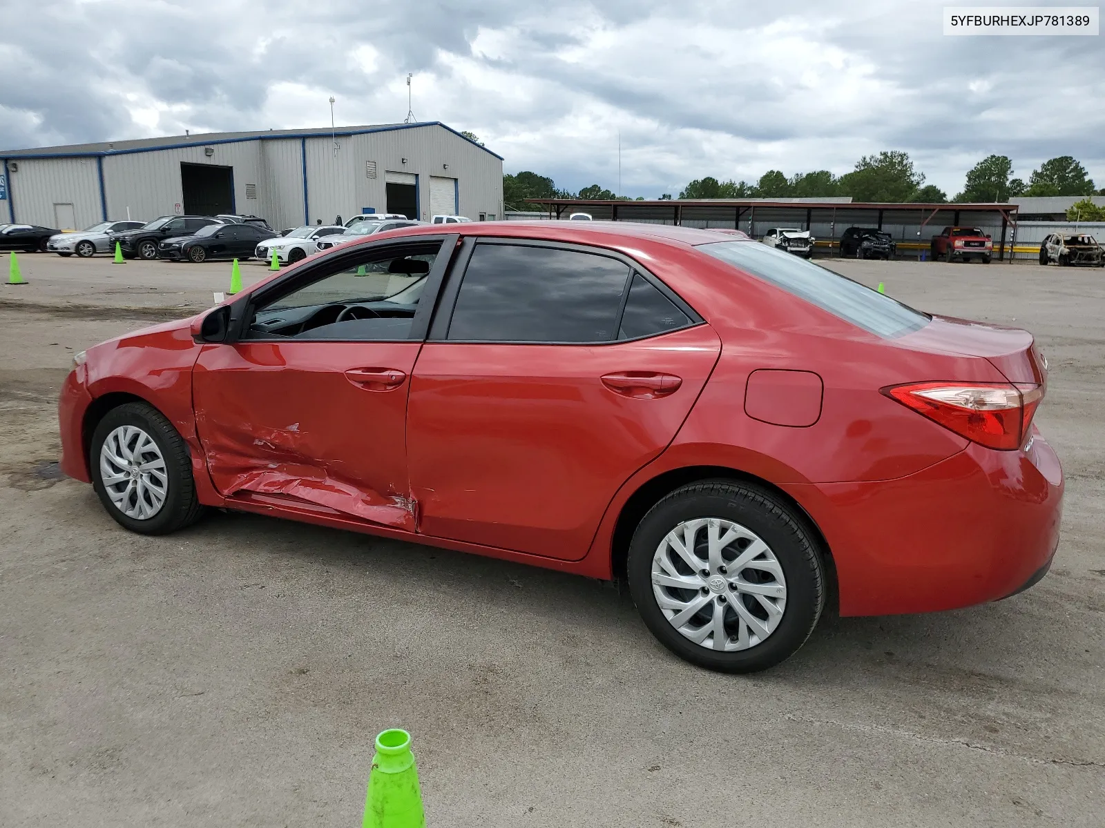 2018 Toyota Corolla L VIN: 5YFBURHEXJP781389 Lot: 63771004