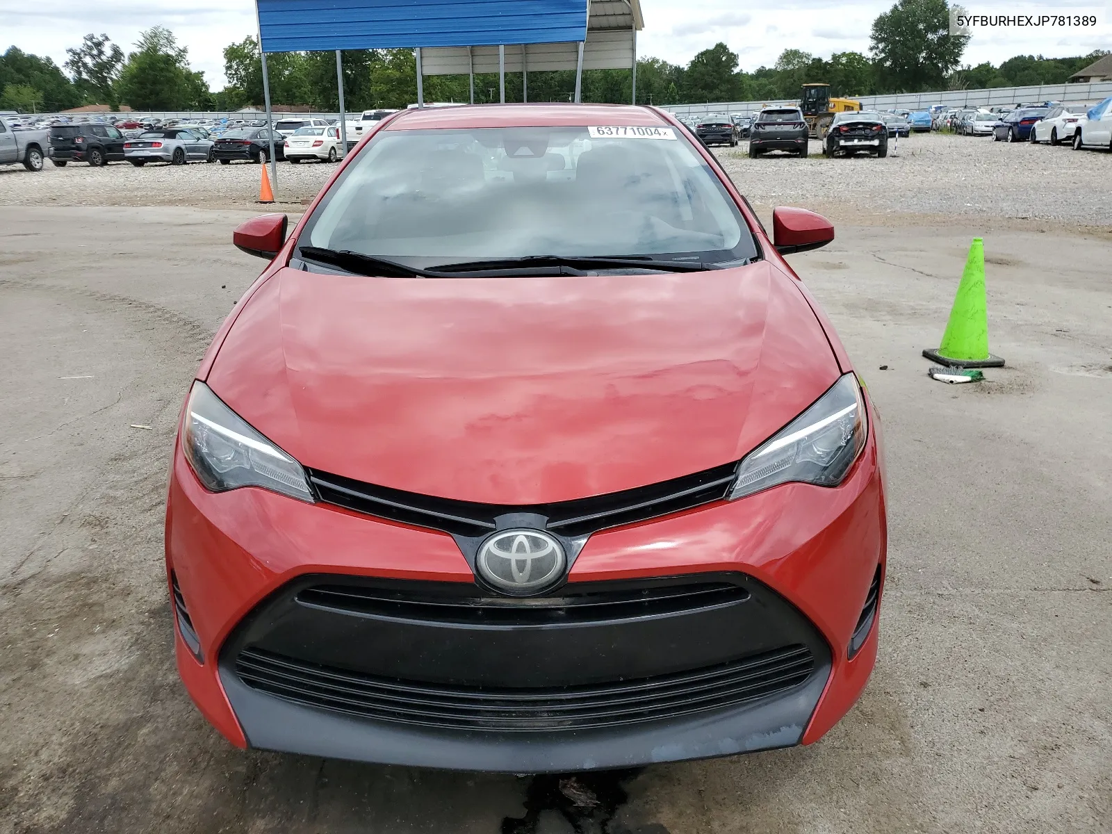 2018 Toyota Corolla L VIN: 5YFBURHEXJP781389 Lot: 63771004