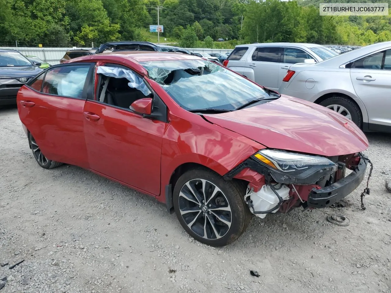 2018 Toyota Corolla L VIN: 2T1BURHE1JC063777 Lot: 64035844