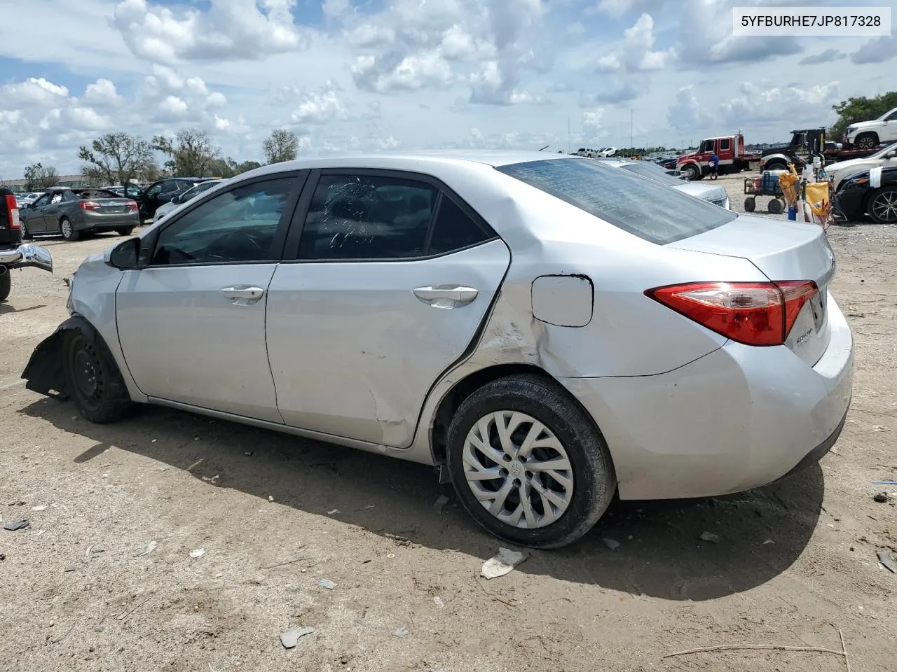 2018 Toyota Corolla L VIN: 5YFBURHE7JP817328 Lot: 65334784