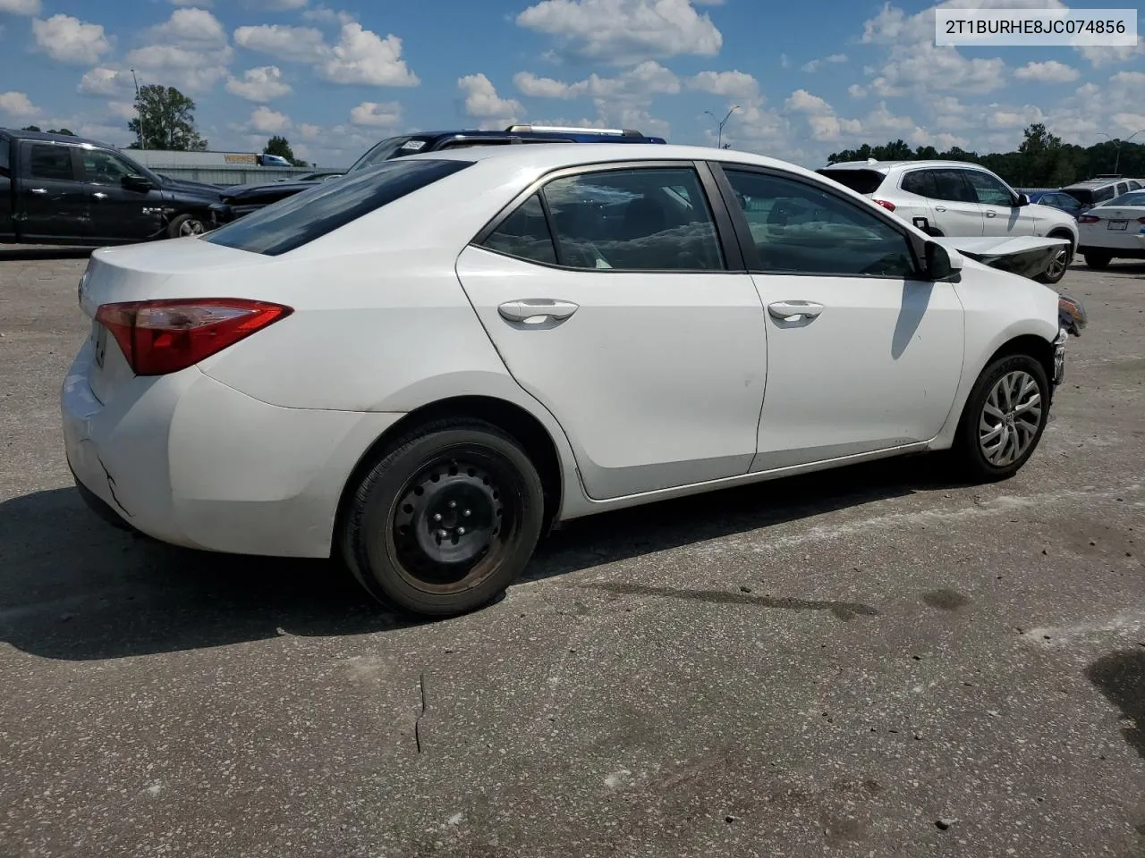 2018 Toyota Corolla L VIN: 2T1BURHE8JC074856 Lot: 67556724