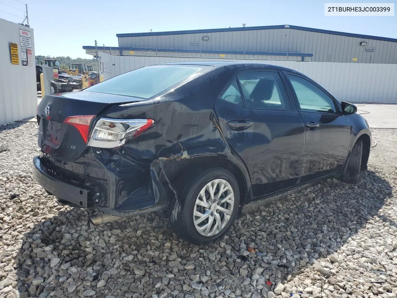 2018 Toyota Corolla L VIN: 2T1BURHE3JC003399 Lot: 67779574