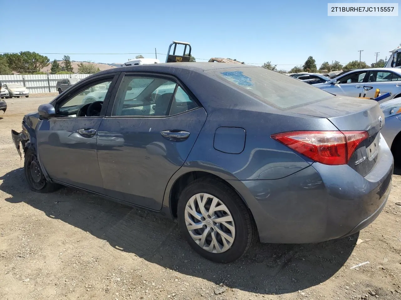 2018 Toyota Corolla L VIN: 2T1BURHE7JC115557 Lot: 68145794