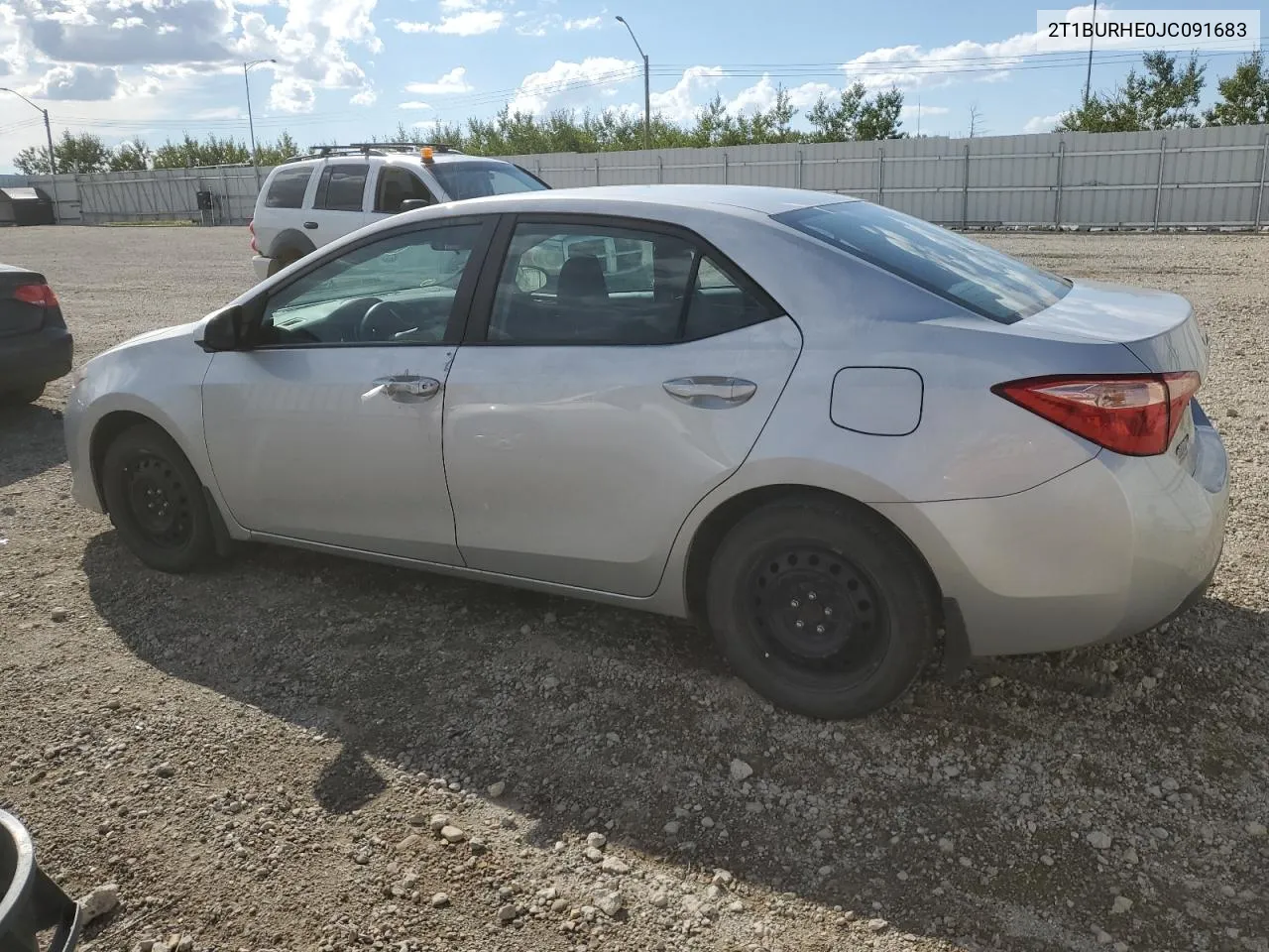 2018 Toyota Corolla L VIN: 2T1BURHE0JC091683 Lot: 68418194