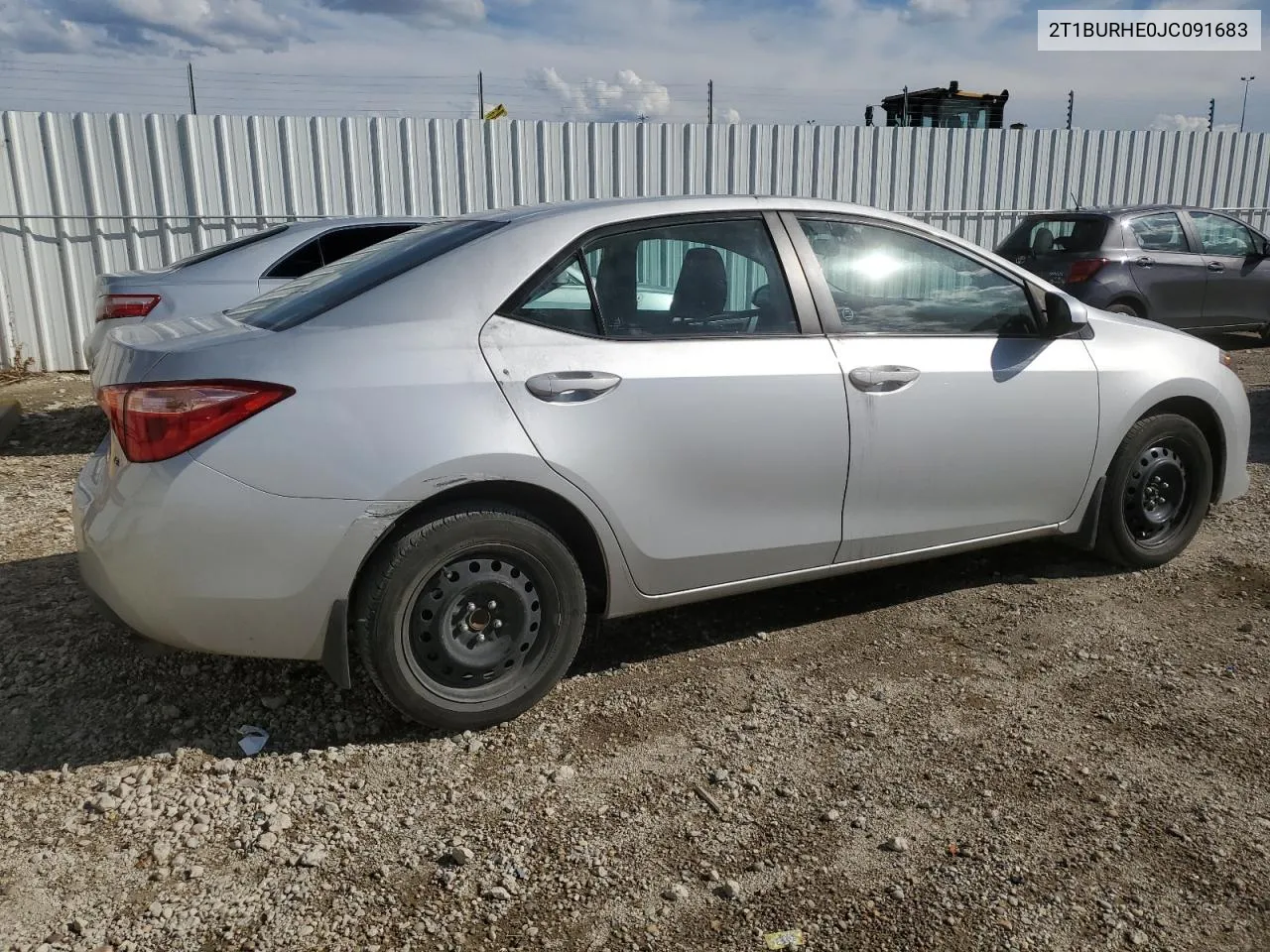 2018 Toyota Corolla L VIN: 2T1BURHE0JC091683 Lot: 68418194