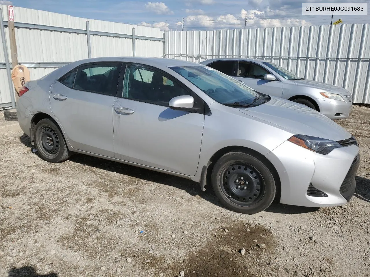 2018 Toyota Corolla L VIN: 2T1BURHE0JC091683 Lot: 68418194