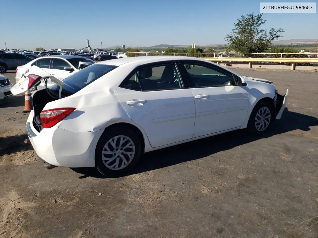 2018 Toyota Corolla L VIN: 2T1BURHE5JC984657 Lot: 68835714