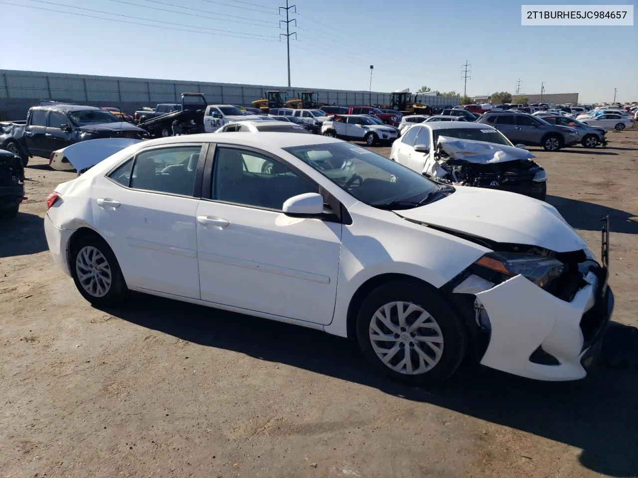 2018 Toyota Corolla L VIN: 2T1BURHE5JC984657 Lot: 68835714