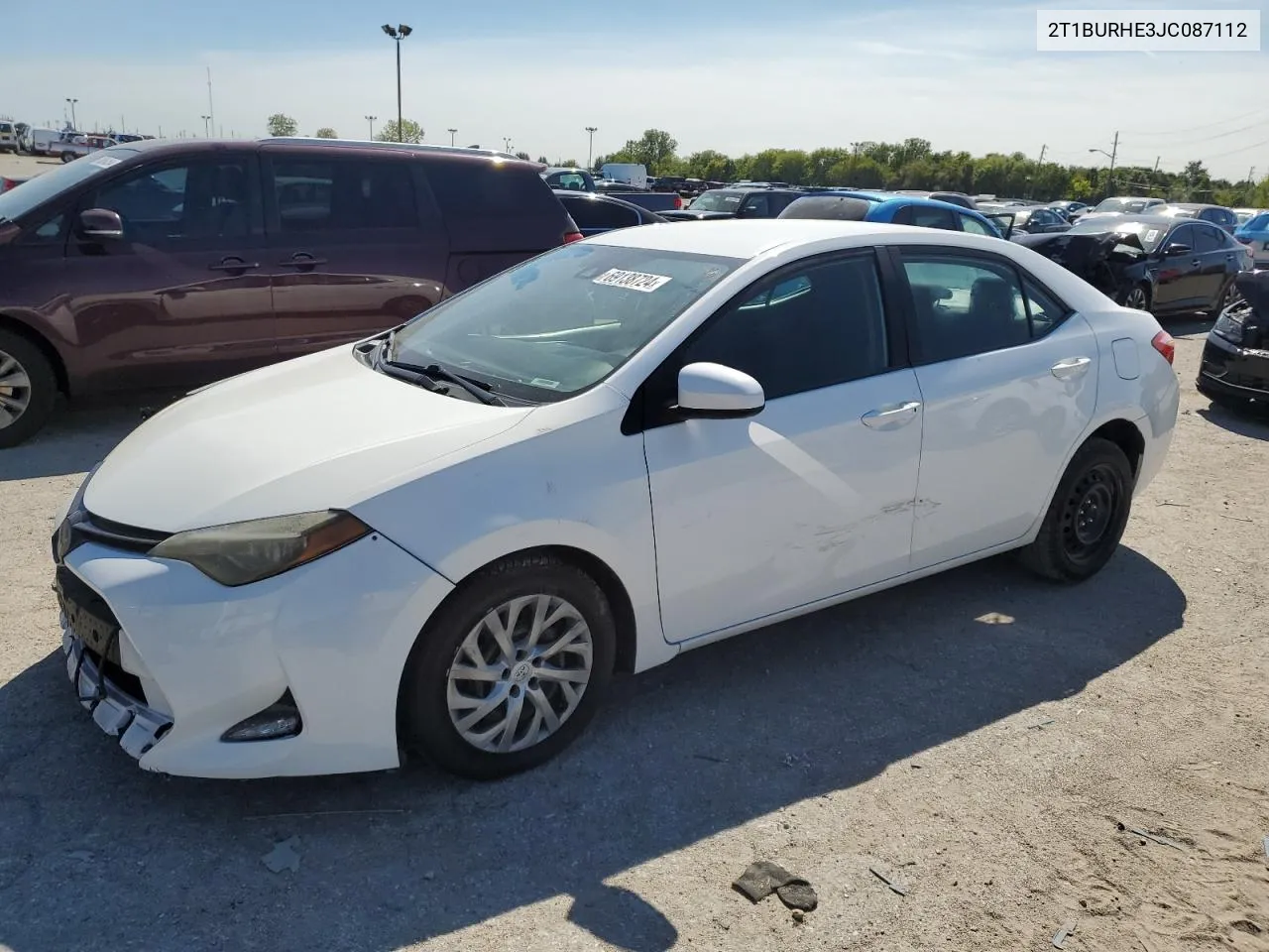 2018 Toyota Corolla L VIN: 2T1BURHE3JC087112 Lot: 69138724