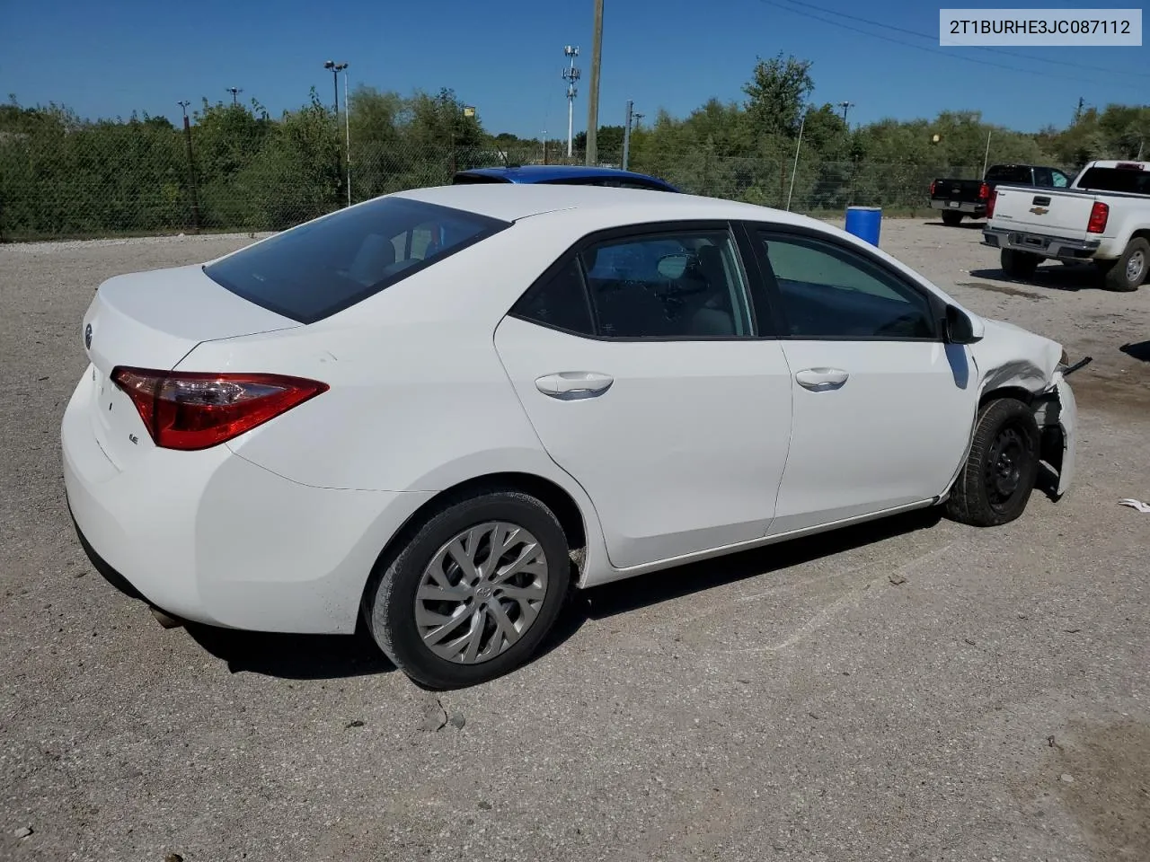 2018 Toyota Corolla L VIN: 2T1BURHE3JC087112 Lot: 69138724