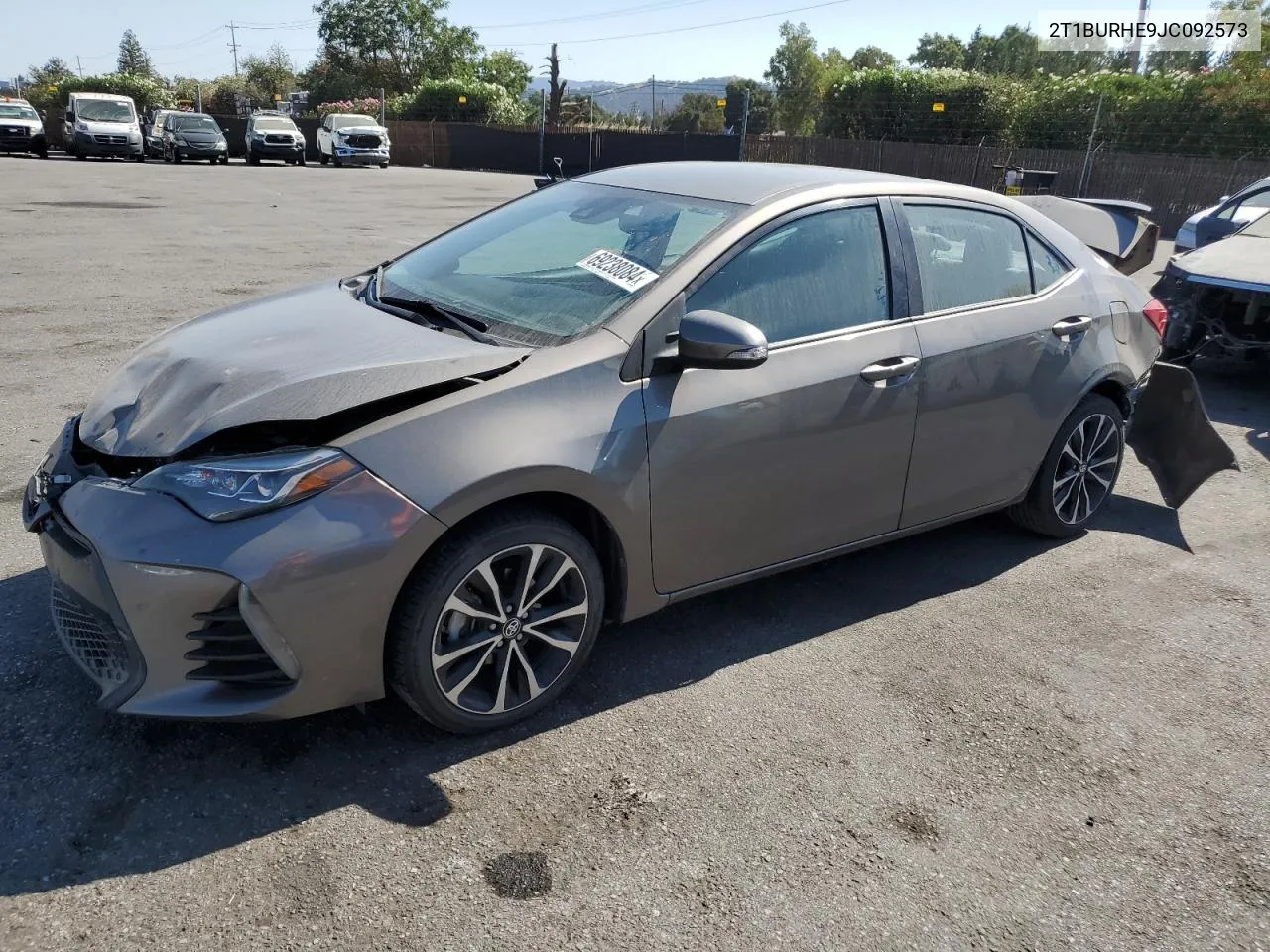 2018 Toyota Corolla L VIN: 2T1BURHE9JC092573 Lot: 69238084