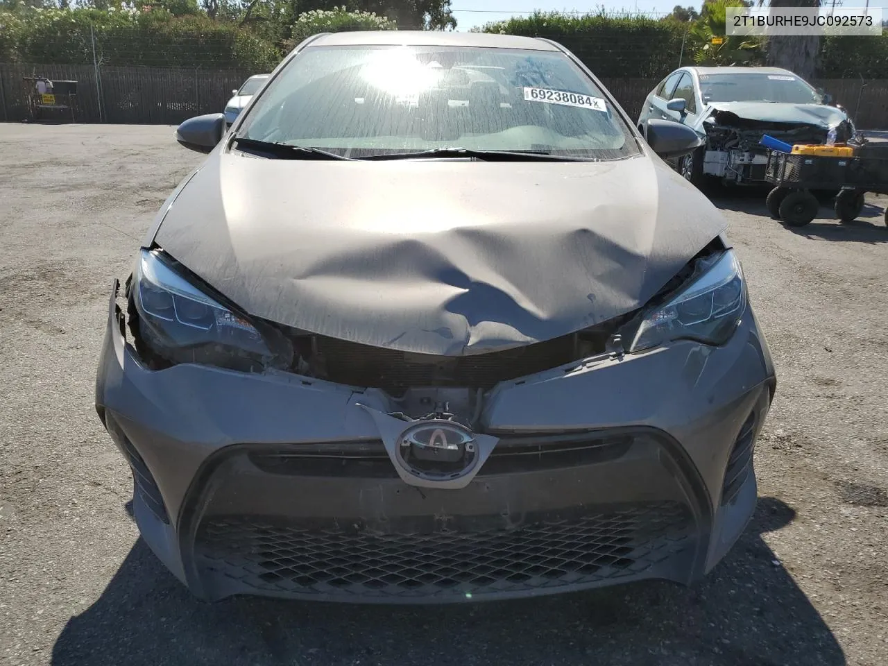 2018 Toyota Corolla L VIN: 2T1BURHE9JC092573 Lot: 69238084