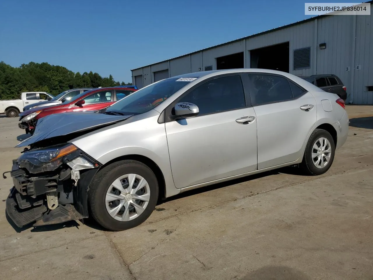 2018 Toyota Corolla L VIN: 5YFBURHE2JP836014 Lot: 69318134