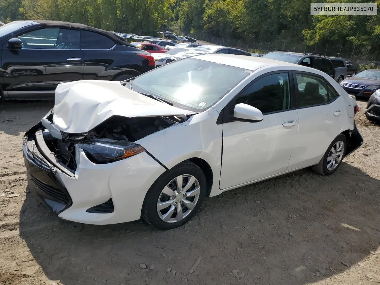 5YFBURHE7JP835070 2018 Toyota Corolla L