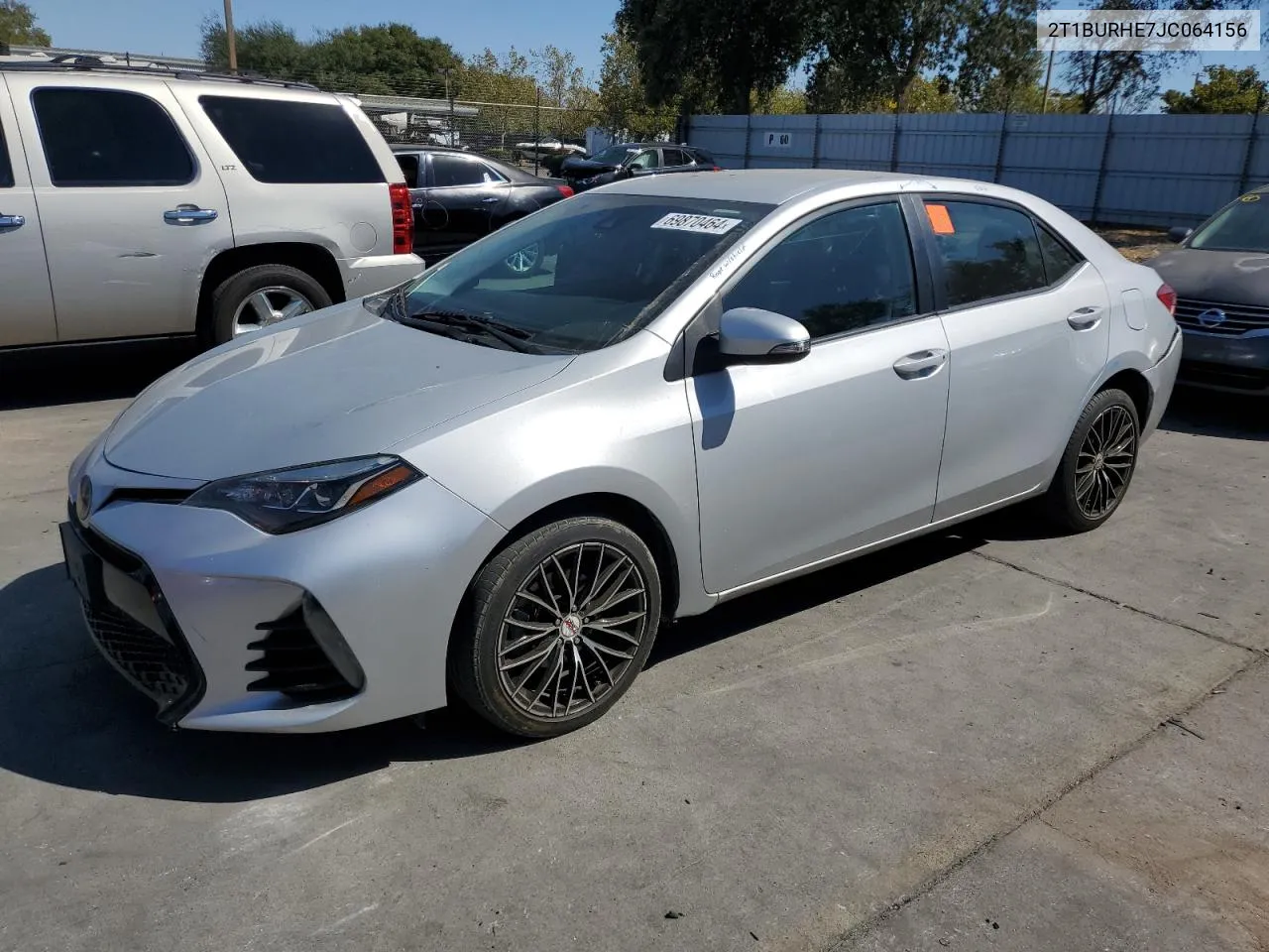 2018 Toyota Corolla L VIN: 2T1BURHE7JC064156 Lot: 69870464