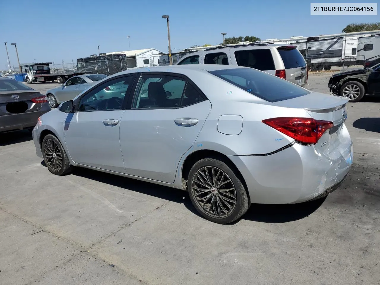 2018 Toyota Corolla L VIN: 2T1BURHE7JC064156 Lot: 69870464