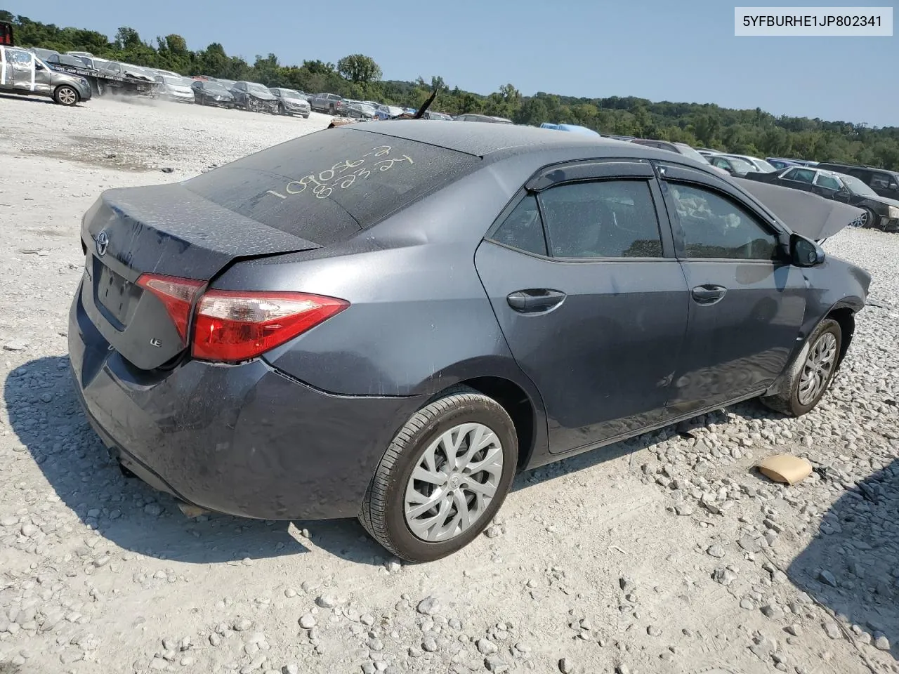 2018 Toyota Corolla L VIN: 5YFBURHE1JP802341 Lot: 69953314