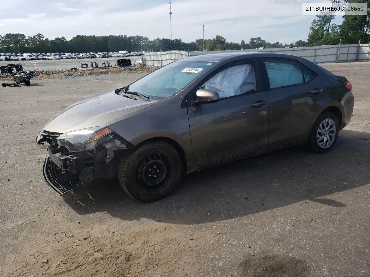 2018 Toyota Corolla L VIN: 2T1BURHE6JC108650 Lot: 70199544