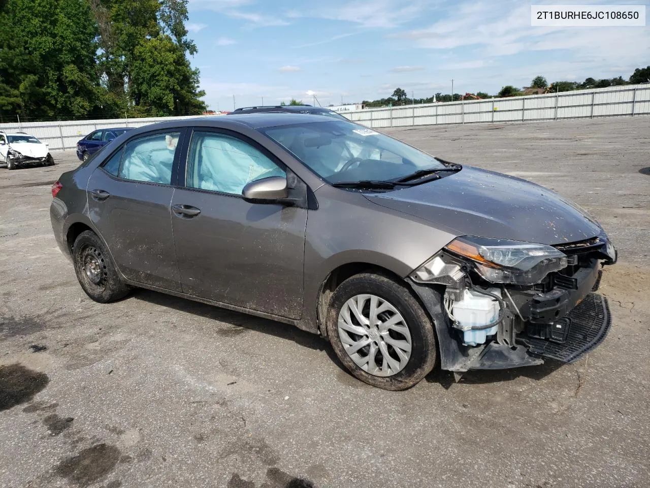 2018 Toyota Corolla L VIN: 2T1BURHE6JC108650 Lot: 70199544