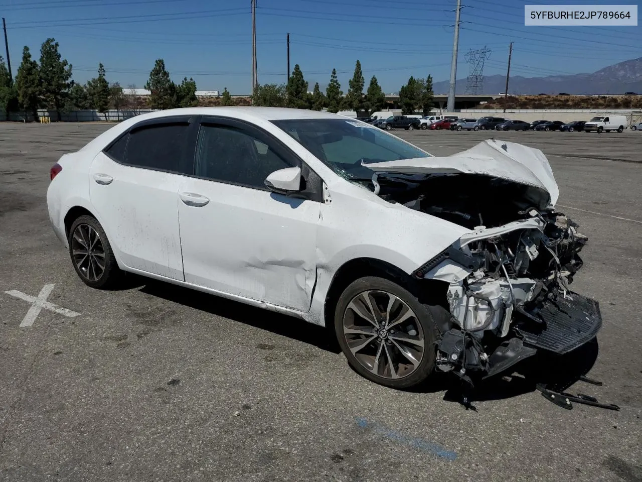 2018 Toyota Corolla L VIN: 5YFBURHE2JP789664 Lot: 70307454