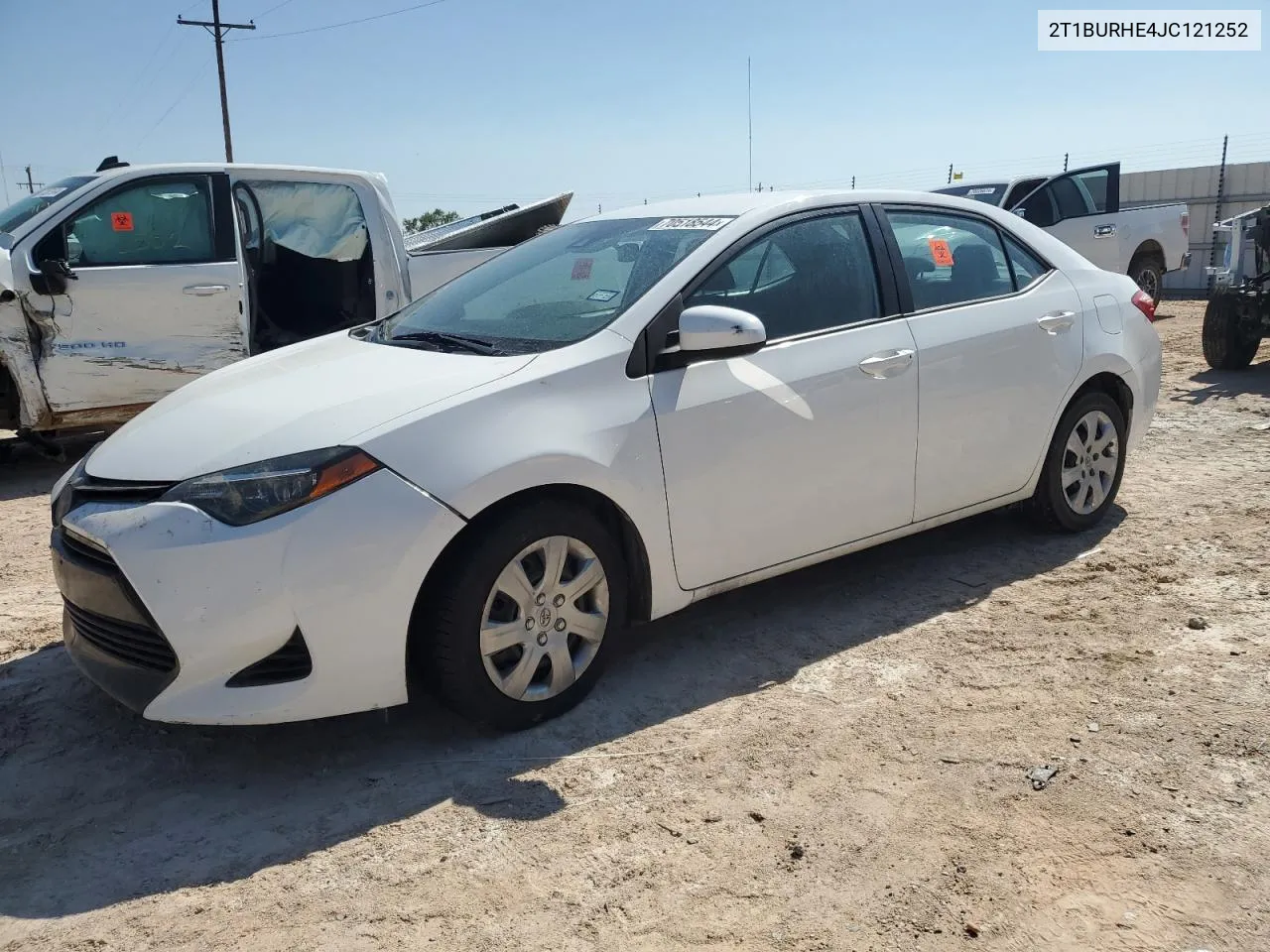 2018 Toyota Corolla L VIN: 2T1BURHE4JC121252 Lot: 70518544