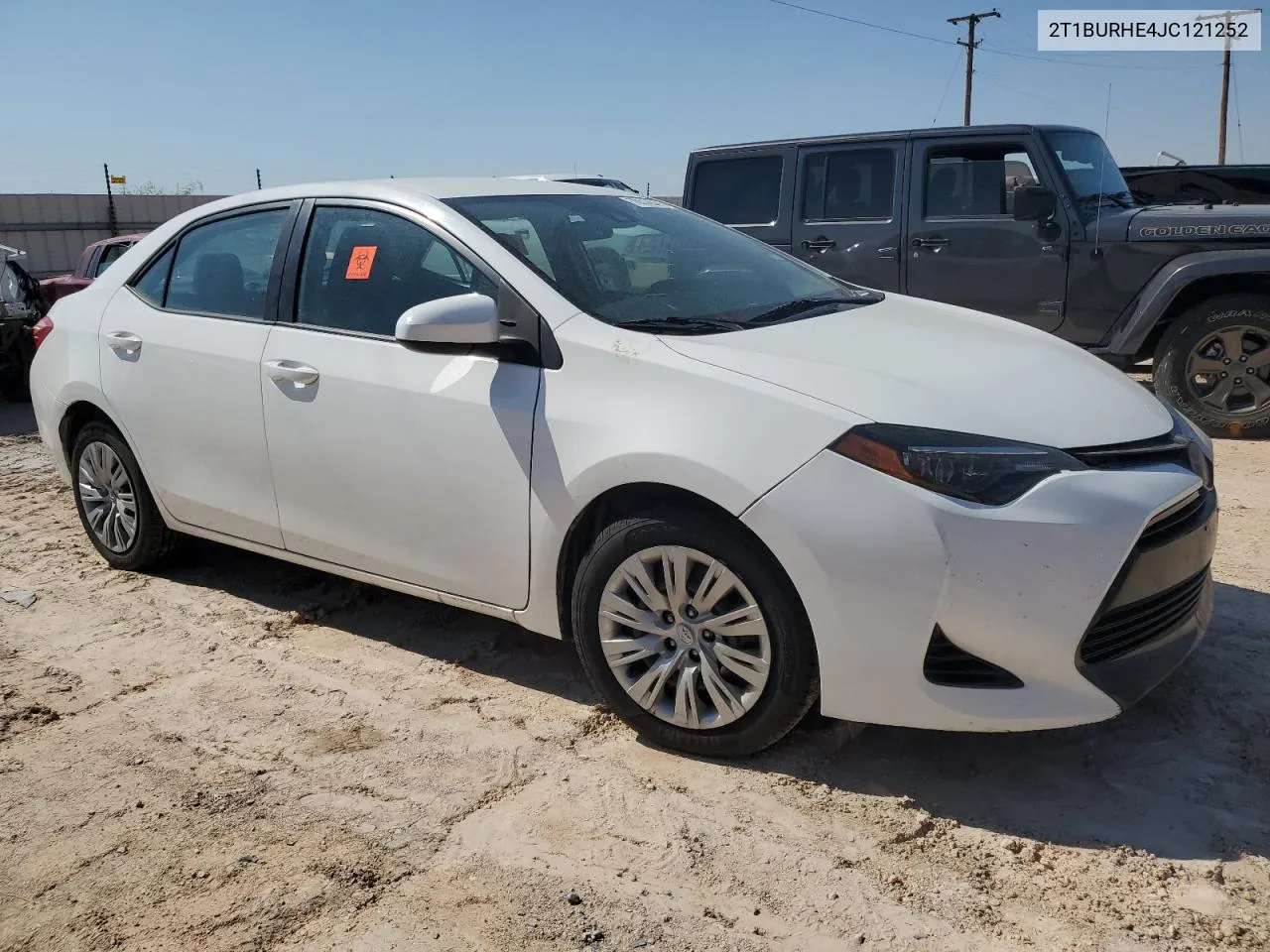 2018 Toyota Corolla L VIN: 2T1BURHE4JC121252 Lot: 70518544